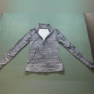 Nike Black and White Dri-FIT Quarter-Zip